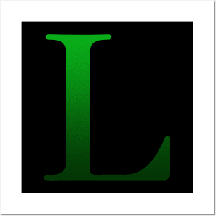 Green Roman Numeral 50 L Posters and Art